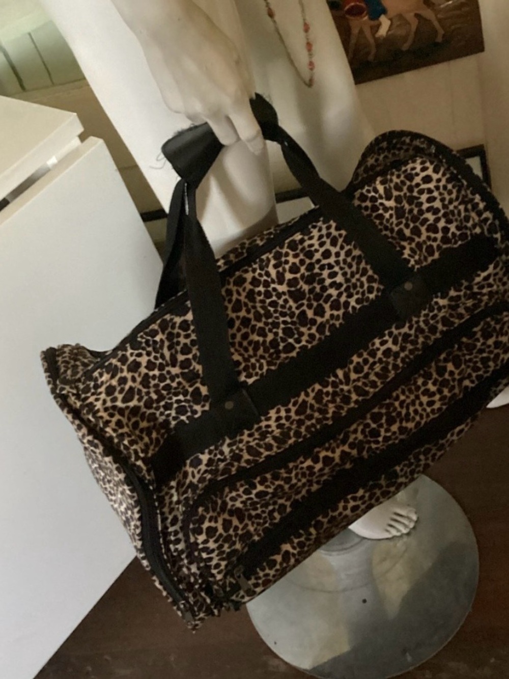 Leopard Print Weekender Duffel Bag from Alfagear - Picture 3 of 5
